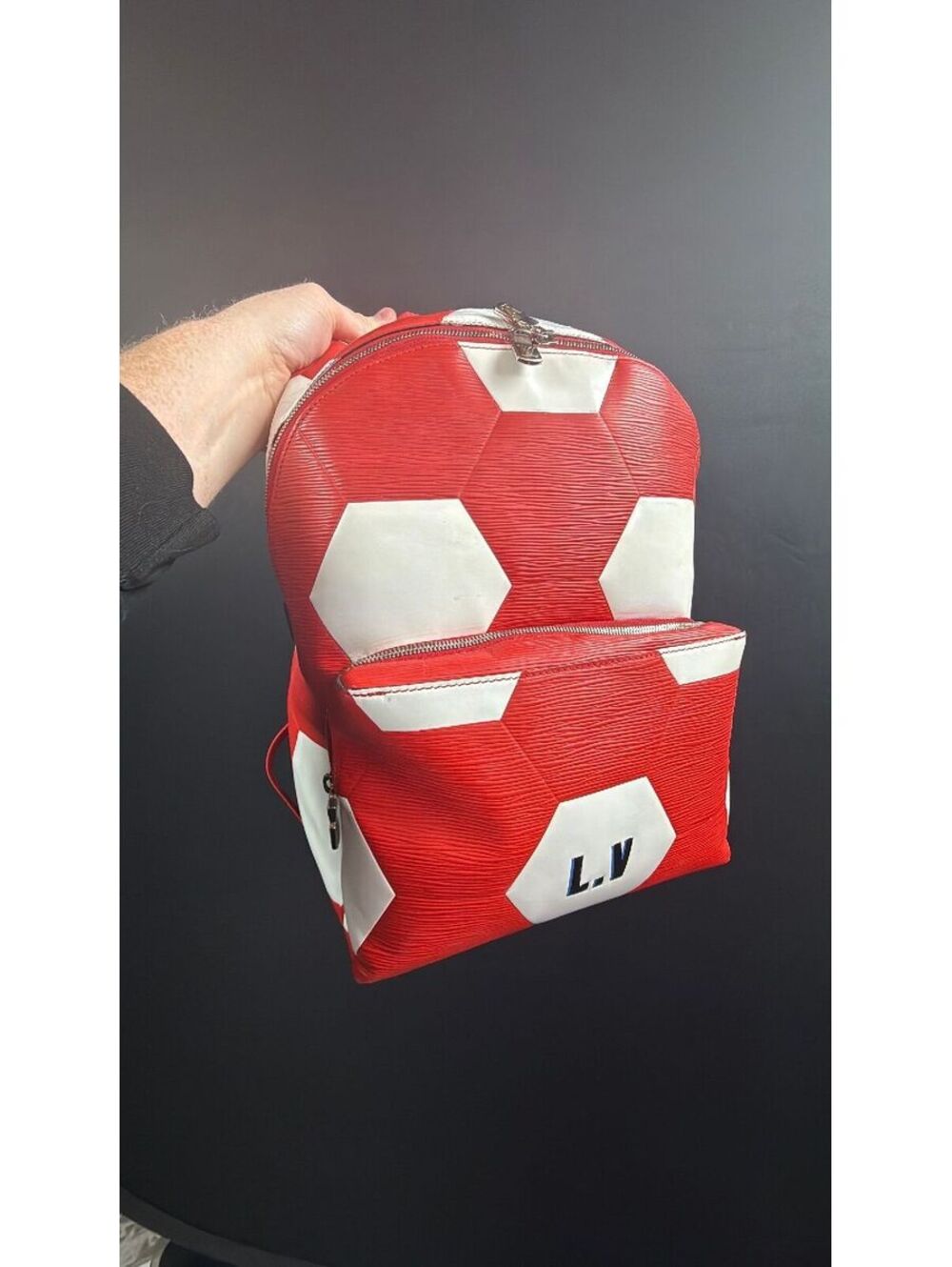 Louis Vuitton Red Epi Leather Soccer FIFA World Cup Apollo Backpack